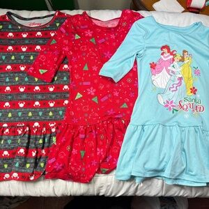 Girls Disney Christmas Dresses Bundle of 3 Size 4/5